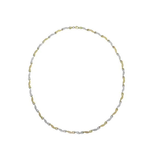 Ladies Necklace made of Combination Gold