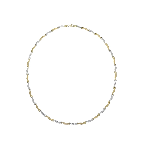 Ladies Necklace made of Combination Gold