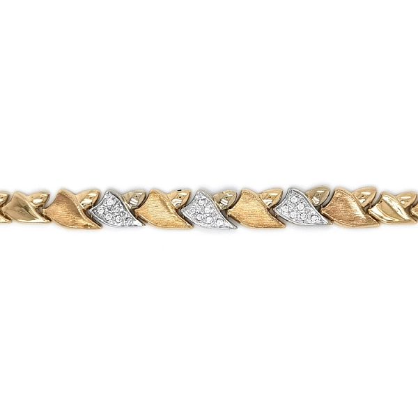 Gold Women's Necklace with Zircons