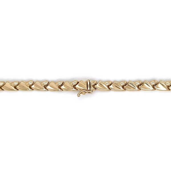 Gold Women's Necklace with Zircons
