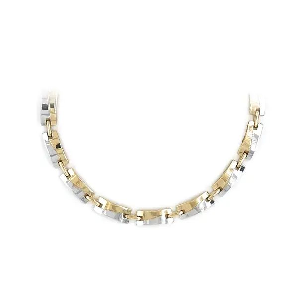Ladies Necklace made of Combination Gold