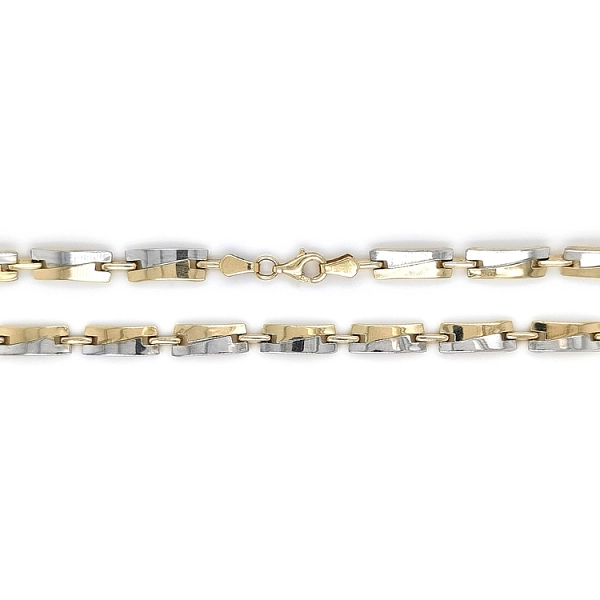 Ladies Necklace made of Combination Gold