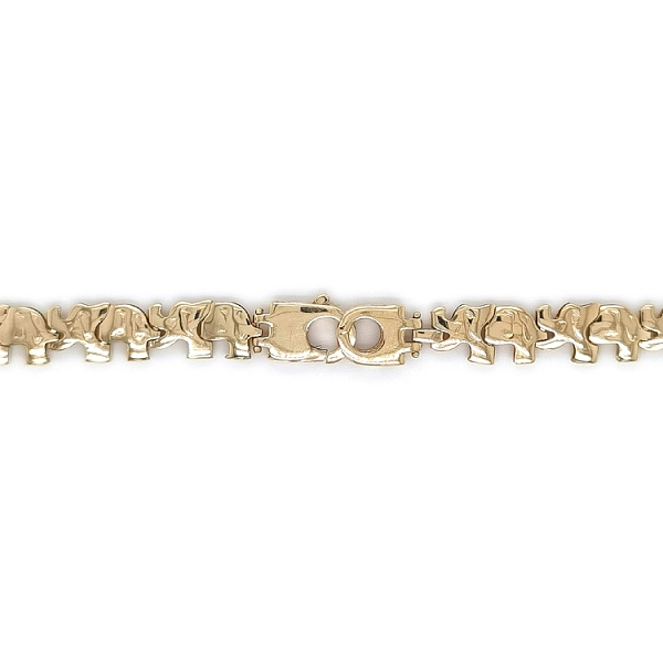 Gold Necklace with Elephants