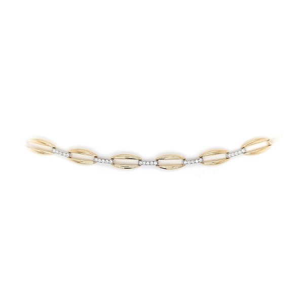 Gold Women's Necklace with Zircons