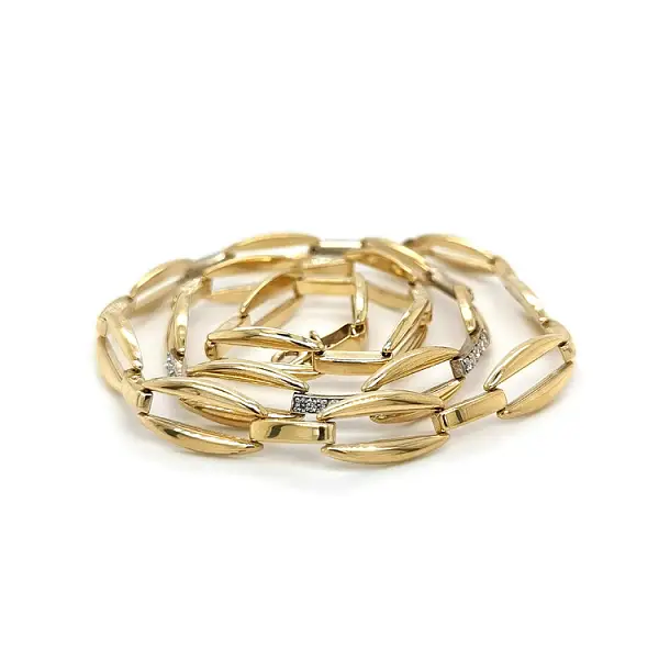 Gold Women's Necklace with Zircons