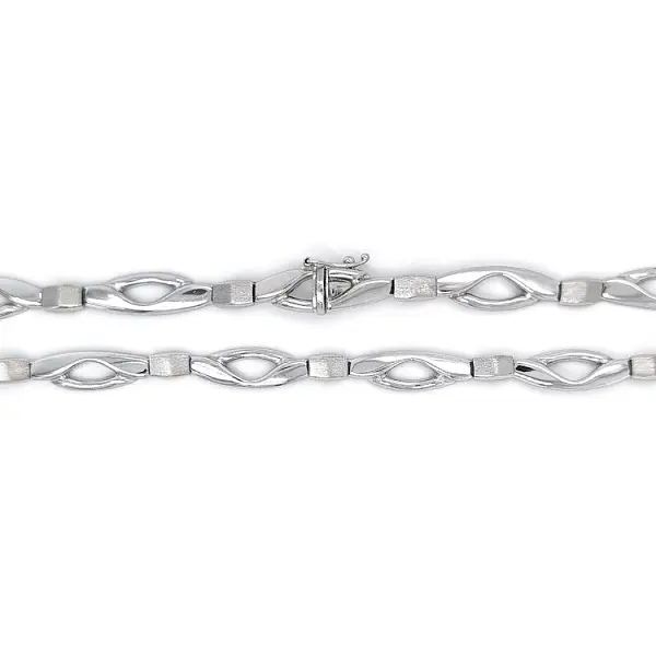 Ladies White Gold Necklace