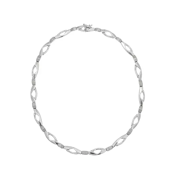 Ladies White Gold Necklace