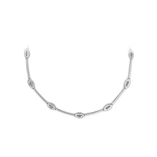 Ladies White Gold Necklace