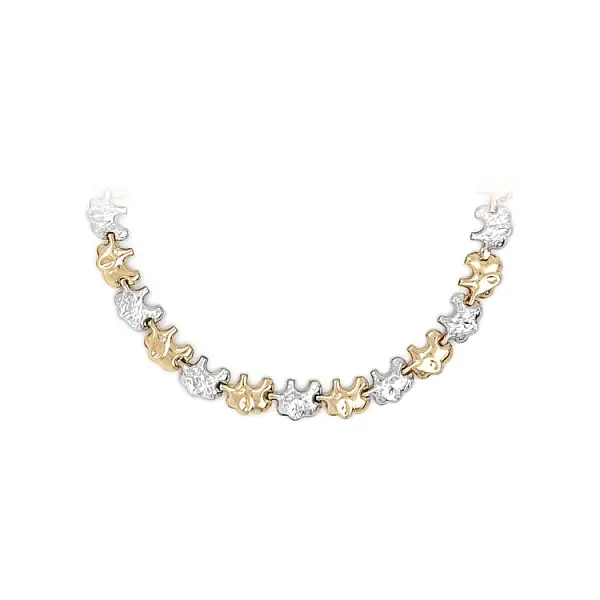 Ladies Necklace made of Combination Gold