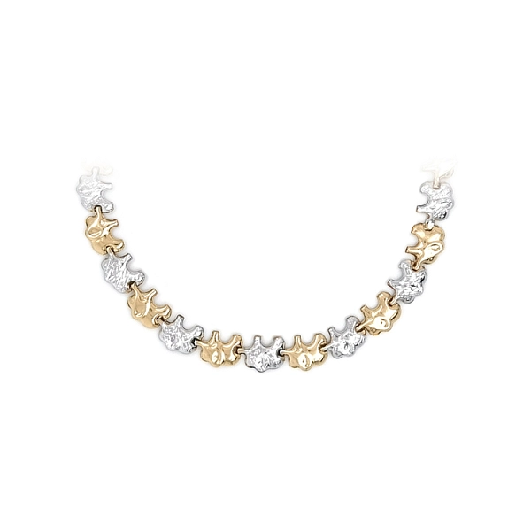 Ladies Necklace made of Combination Gold