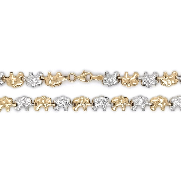 Ladies Necklace made of Combination Gold