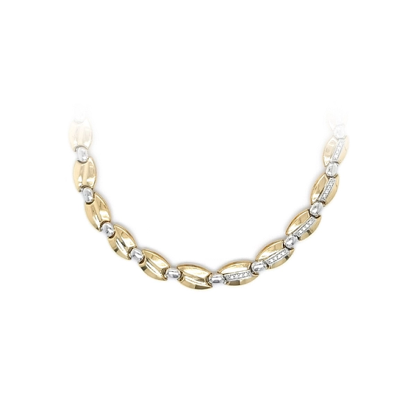 Ladies Necklace made of Combination Gold