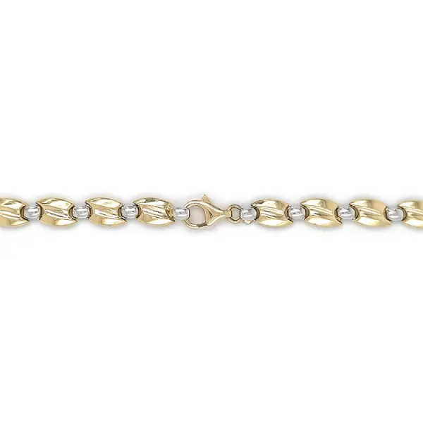 Ladies Necklace made of Combination Gold