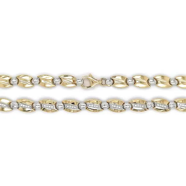 Ladies Necklace made of Combination Gold