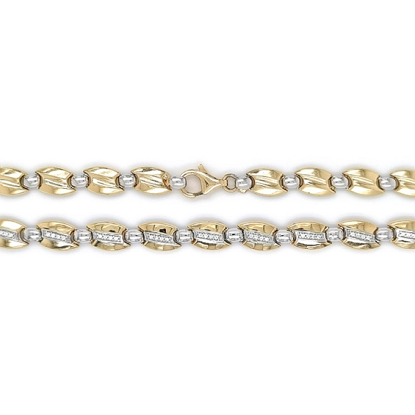 Ladies Necklace made of Combination Gold