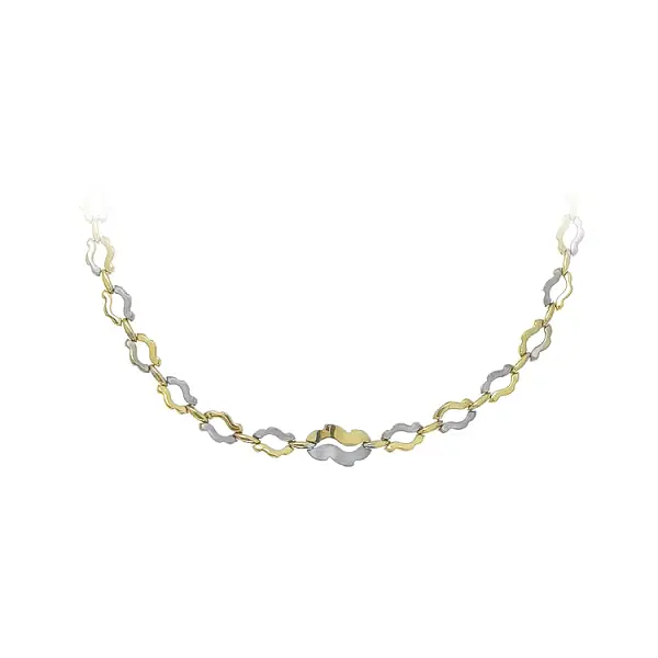 Ladies Necklace made of Combination Gold