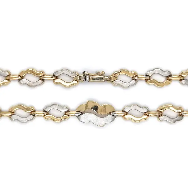 Ladies Necklace made of Combination Gold