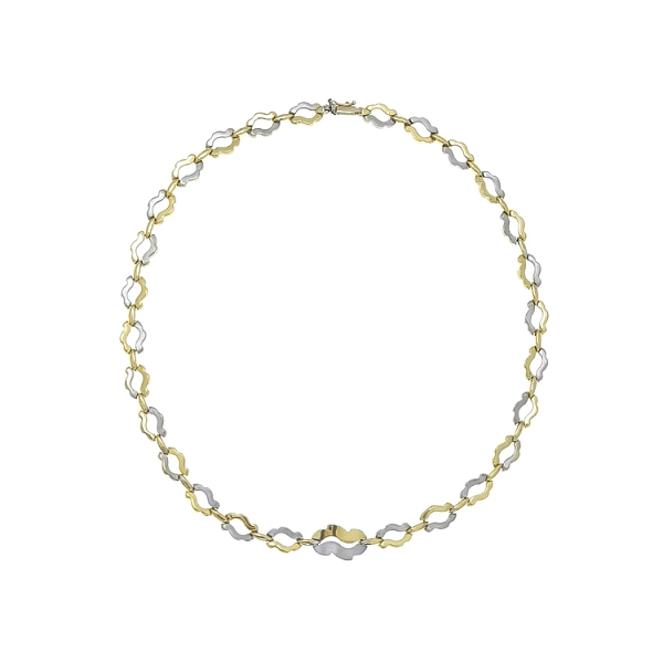 Ladies Necklace made of Combination Gold