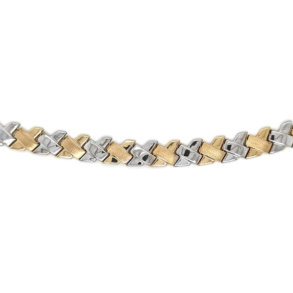 Ladies Necklace made of Combination Gold