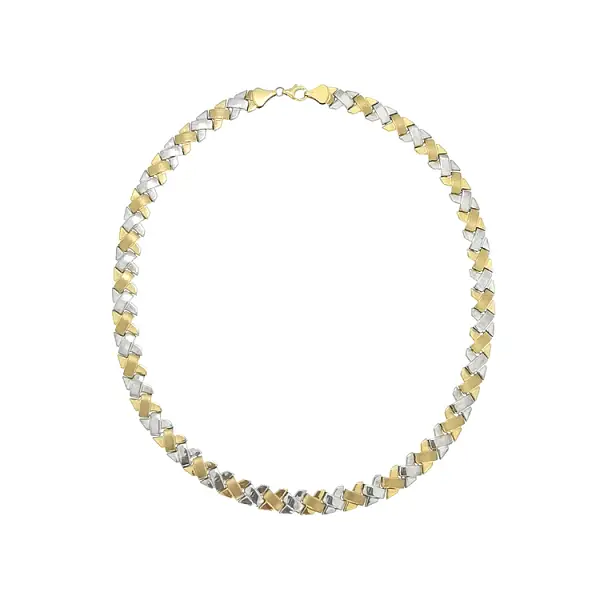 Ladies Necklace made of Combination Gold