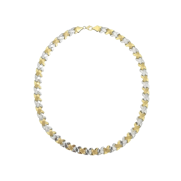 Ladies Necklace made of Combination Gold