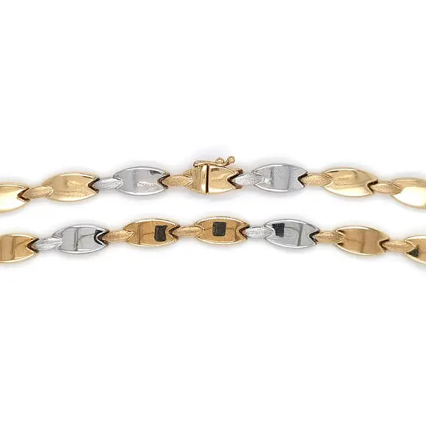 Ladies Necklace made of Combination Gold