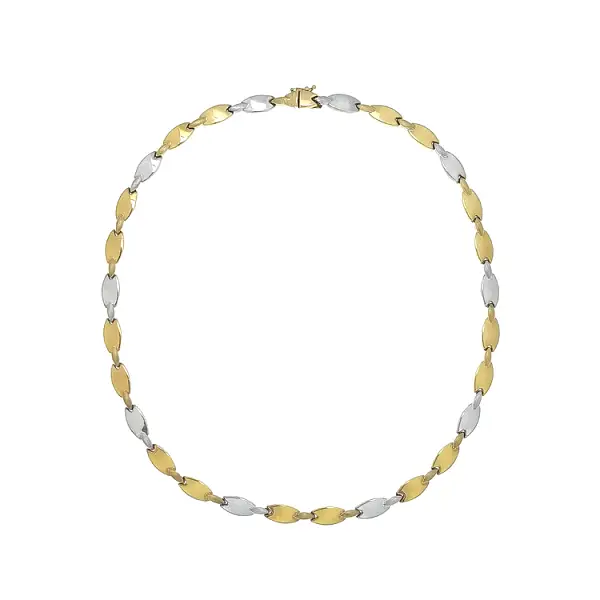 Ladies Necklace made of Combination Gold