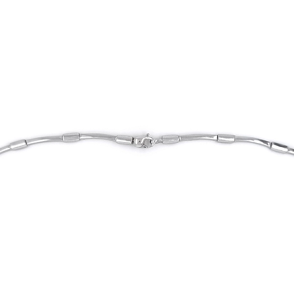 Women's White Gold Necklace with Zircons