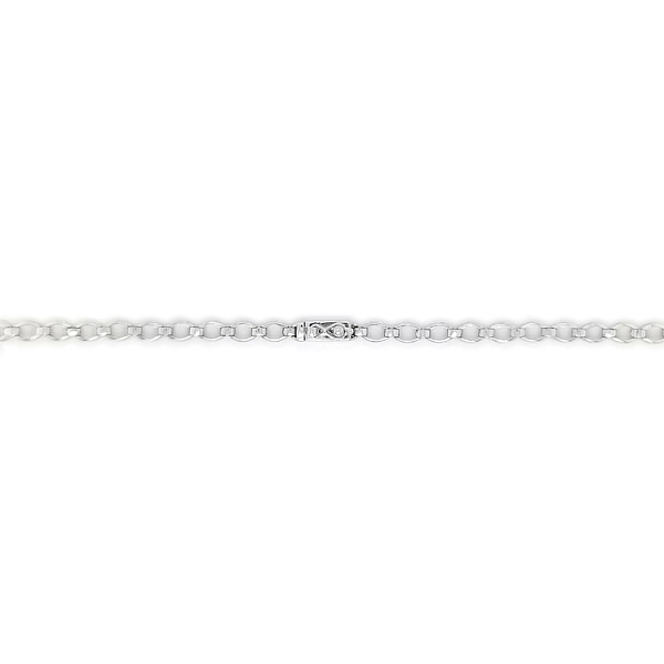 Women's White Gold Necklace with Zircons
