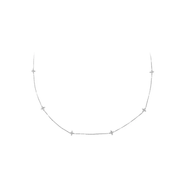 Women's White Gold Crosses Necklace