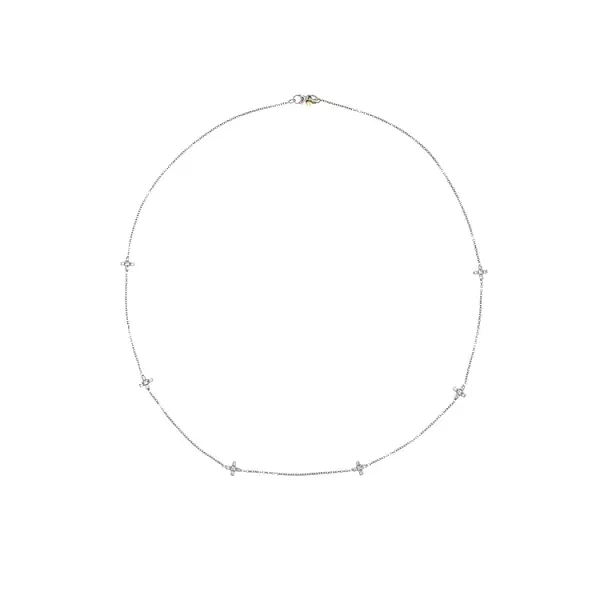 Women's White Gold Crosses Necklace