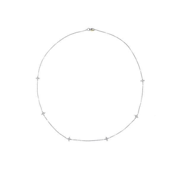 Women's White Gold Crosses Necklace