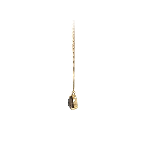 Gold Ladies Necklace with Quartz
