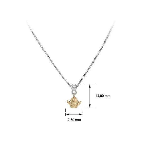 Necklace Angel of Combined Gold