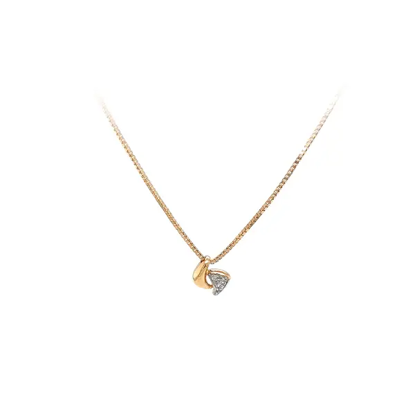 Gold Necklace with Zircons