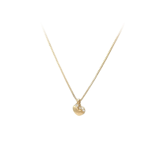 Gold Heart with Zircones