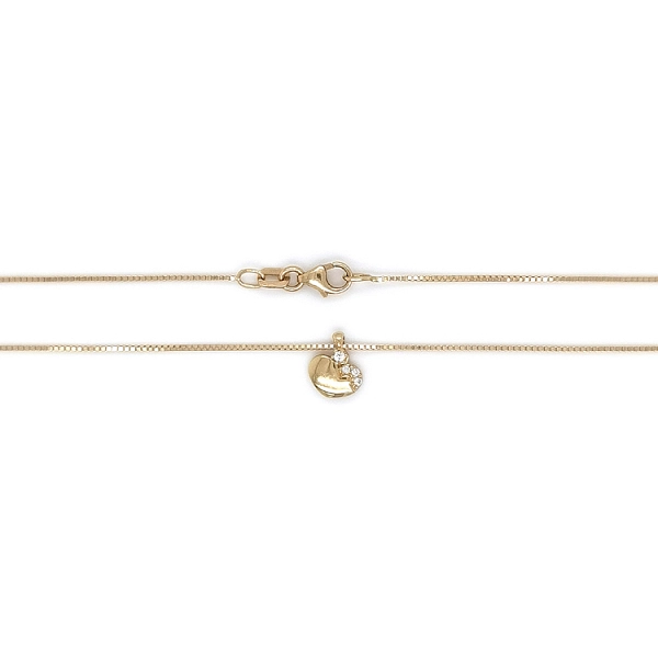 Gold Heart with Zircones