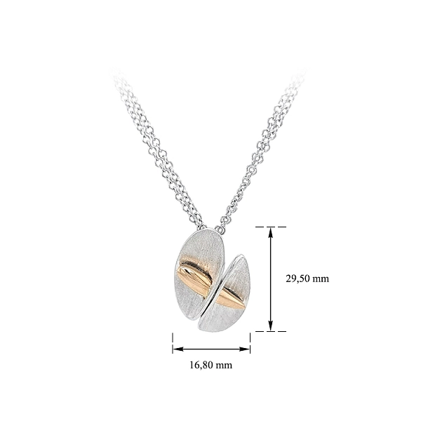 Ladies Necklace made of Combination Gold