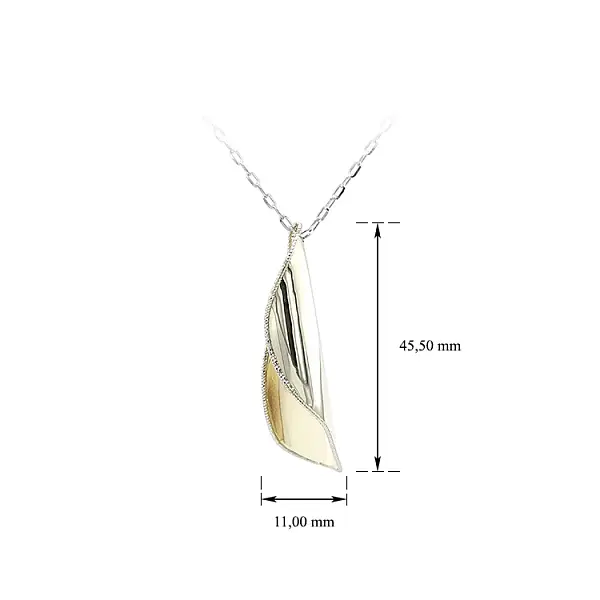 Ladies Necklace made of Combination Gold