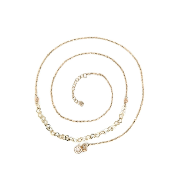 Gold Ladies Necklace Hearts