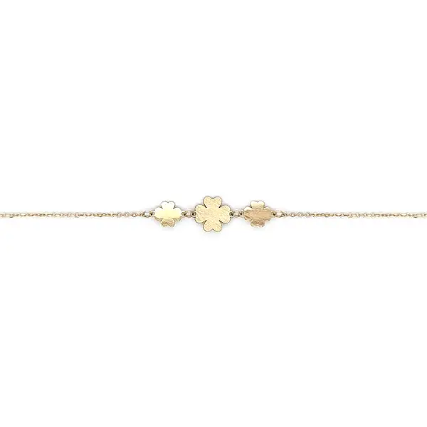 Gold Ladies Necklace Flowers