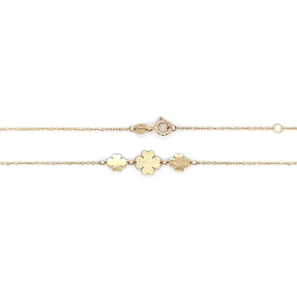 Gold Ladies Necklace Flowers