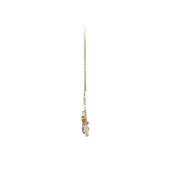Gold Necklace with Coloured Stones