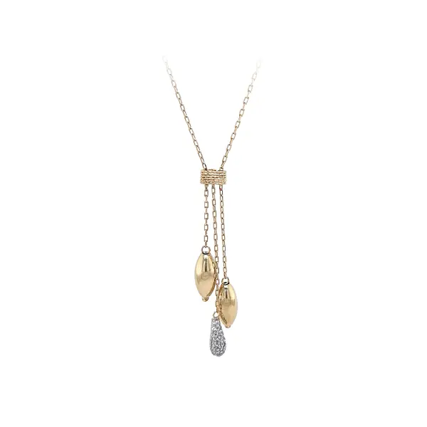 Necklace with Zirconias in Gold