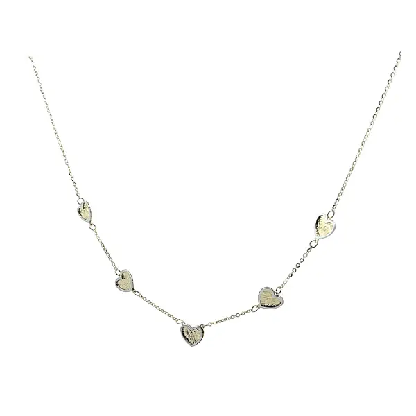 Gold Necklace with Hearts