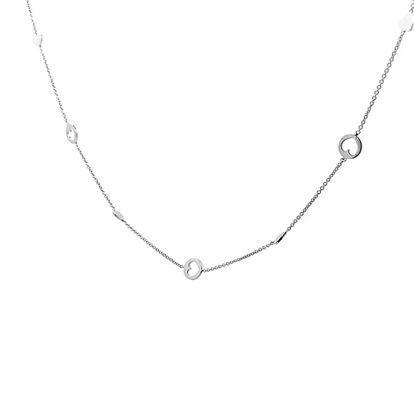 Gold Necklace with Hearts