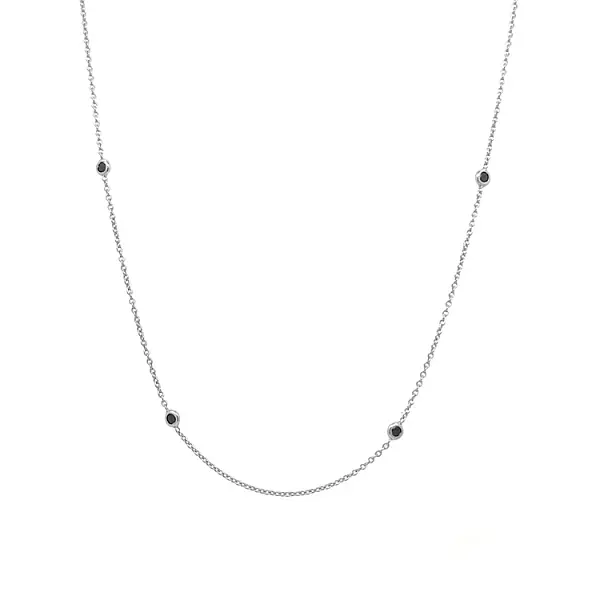 Gold Chain with Black Stones