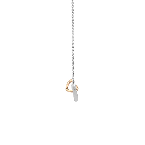 Gold Necklace Linked Hearts