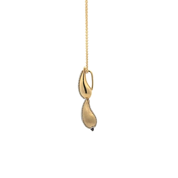 Gold Necklace with Purple Stone