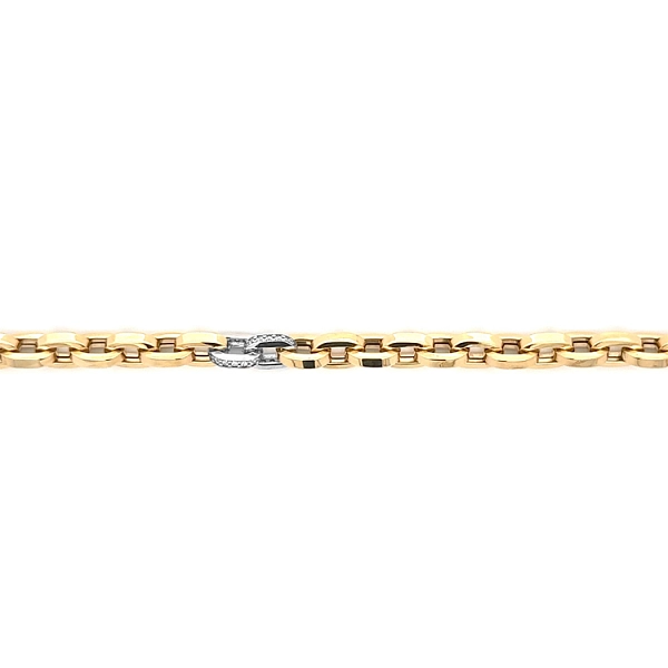 Gold Necklace with Zircons